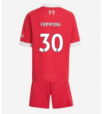 Liverpool Jeremie Frimpong #30 Hjemmebanetrøje Børn 2025-26 Kortærmet (+ Korte bukser)